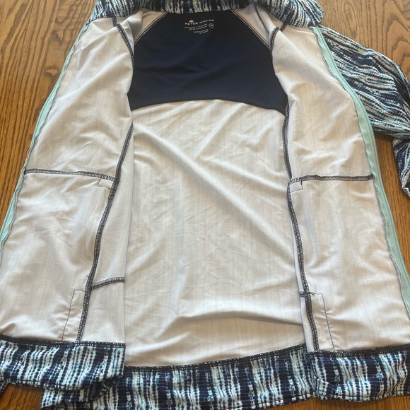 Peter Millar Women’s Blue Print Full Zip Sunblock SPF 50 Golf Swim Jacket M - Picture 8 of 13